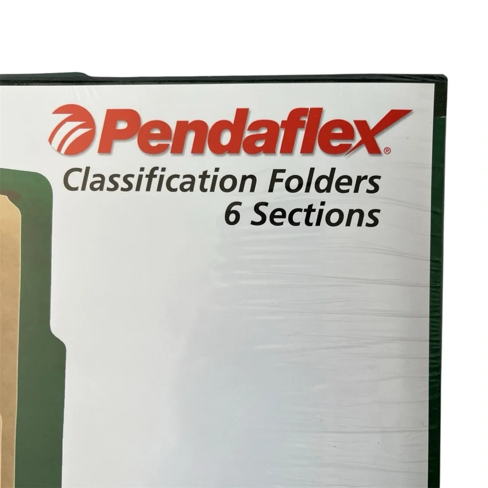 NEW Pendaflex Green Classification Folders 6 Sections Legal Size 2 Dividers